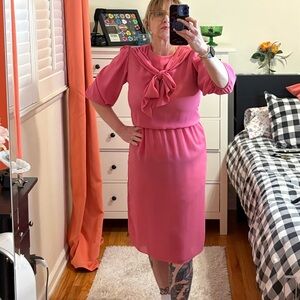 Vintage 80’s Pink Bow Dress